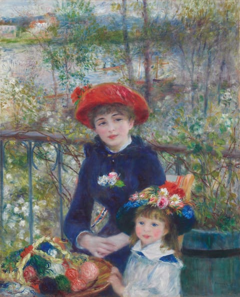 Two Sisters (On the Terrace) by Pierre-Auguste Renoir, oil on canvas